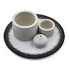 Ceramic Palo Santo Smudge Incense Holder, White Grey