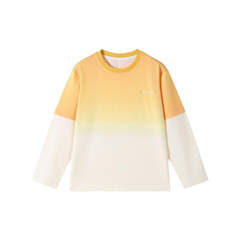 Navigare Italian Sailboat Girls' T-Shirt Children's Outerwear Base Shirt New Round Neck Thin Top