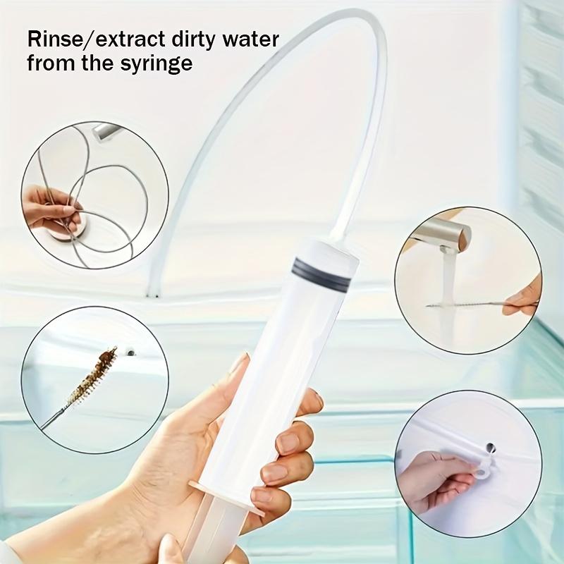 Набор для прочистки сливного отверстия холодильника, инструмент для очистки слива, щетка, трубка для подачи воды, мягкий шланг, используется для удаления остатков и грязи в холодильнике