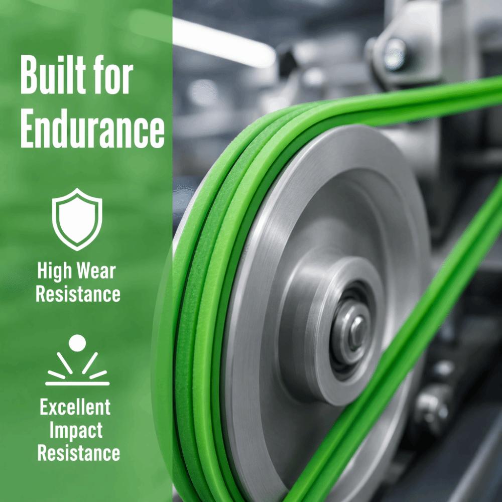10m Length Round Drive Belt Green Color Urethane Belting PU Round Belt For Conveyor Machine