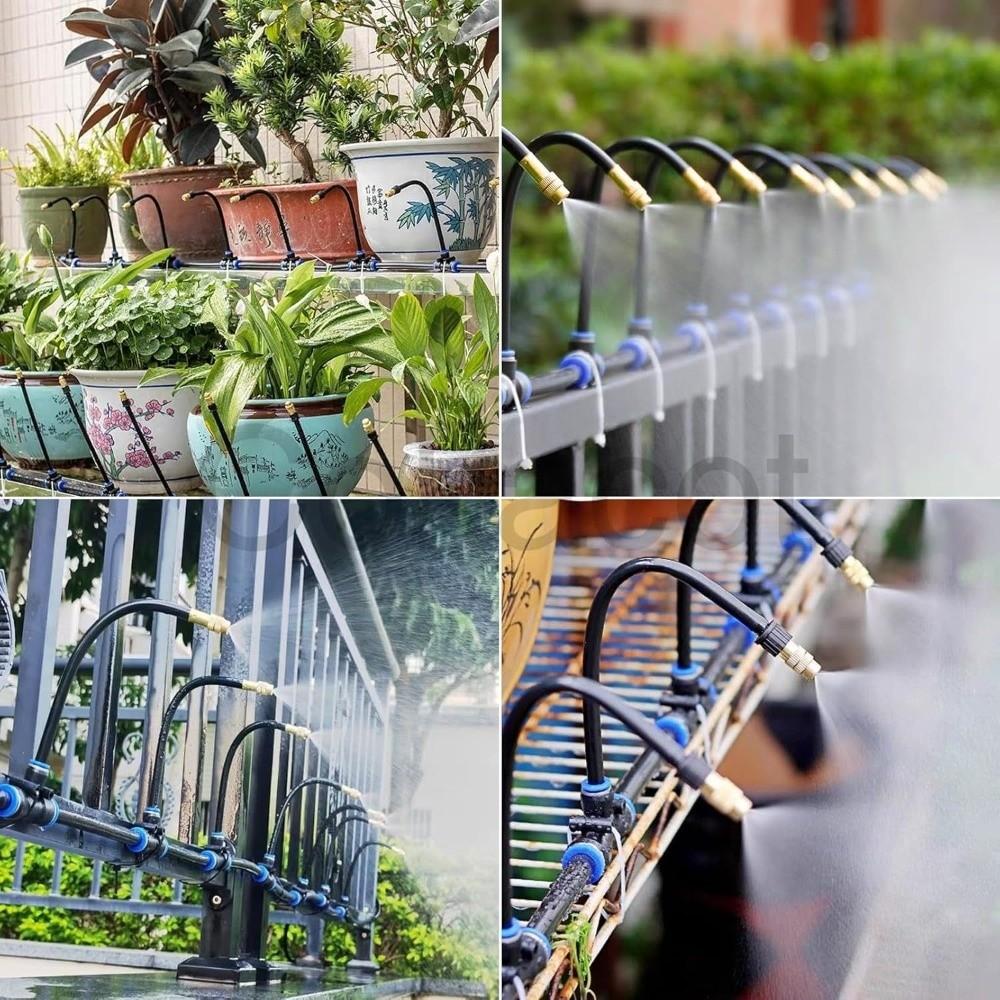 5Pcs Adjustable Irrigation Sprinkler Kit Quick Connect Misting Cooling System Greenhouse