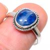 Подарочное кольцо из чистого серебра 925 пробы с натуральным кианитом ручной работы S.8 u7C66