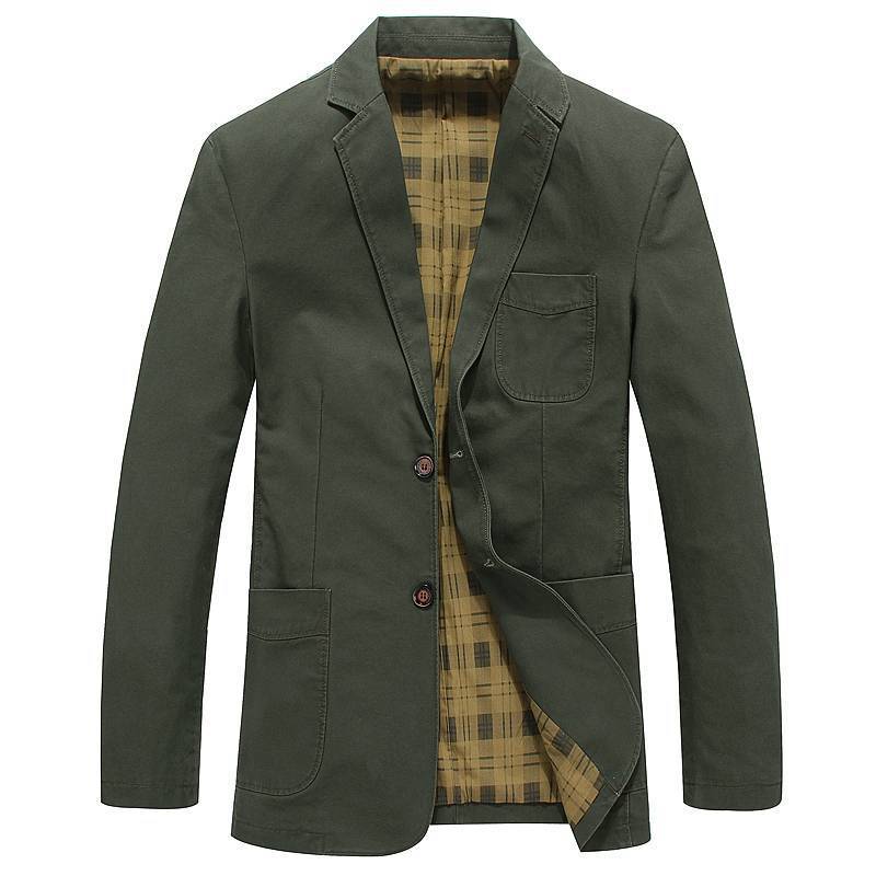 Spring and Autumn Men's Suit Collar Jacket Cotton Business Casual Jacket Men's Thin Coat Suit