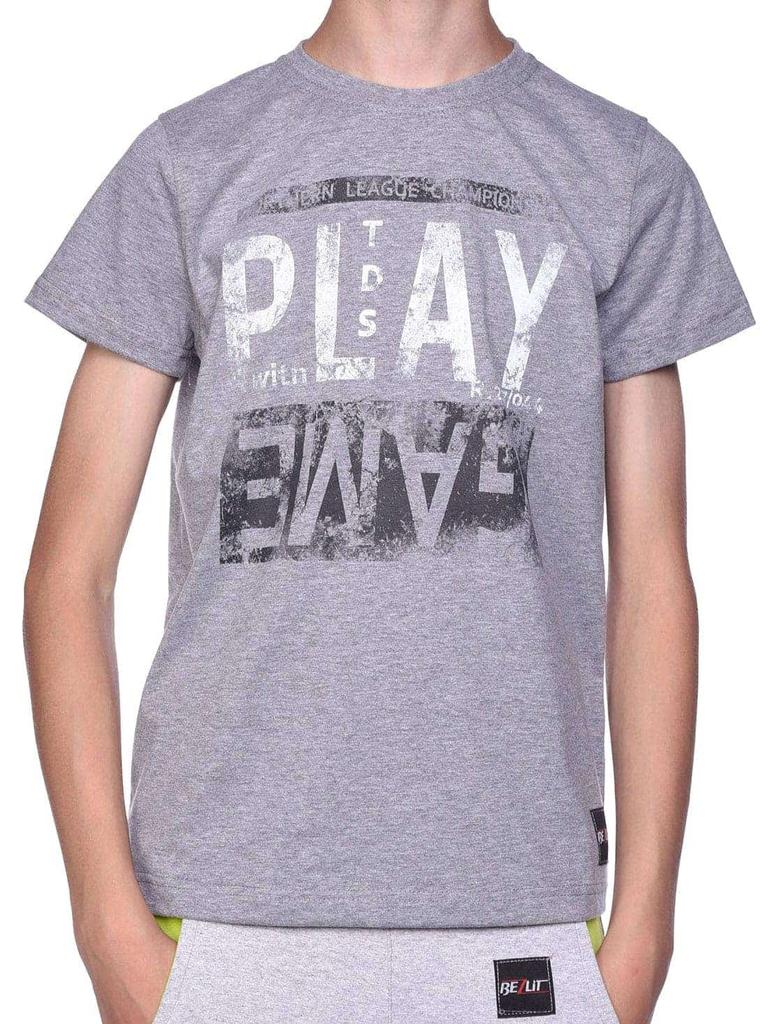 Футболка для мальчика с мотивным принтом в летних цветах