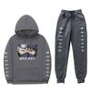 Набор из двух унисекс толстовок с капюшоном на флисовой подкладке с принтом Какаши Шаринган из аниме Наруто, зимняя повседневная одежда