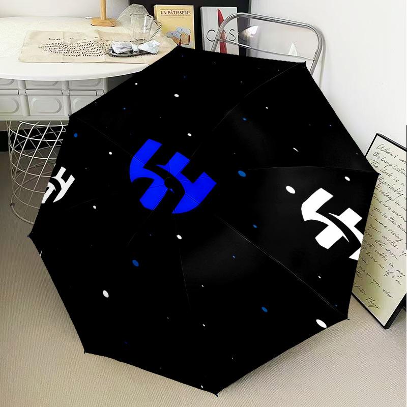 Al Hilal FC Crest Umbrella Folding umbrella, automatic umbrella 8-Frame for Travel, camping Use Gift for Halloween Christmas