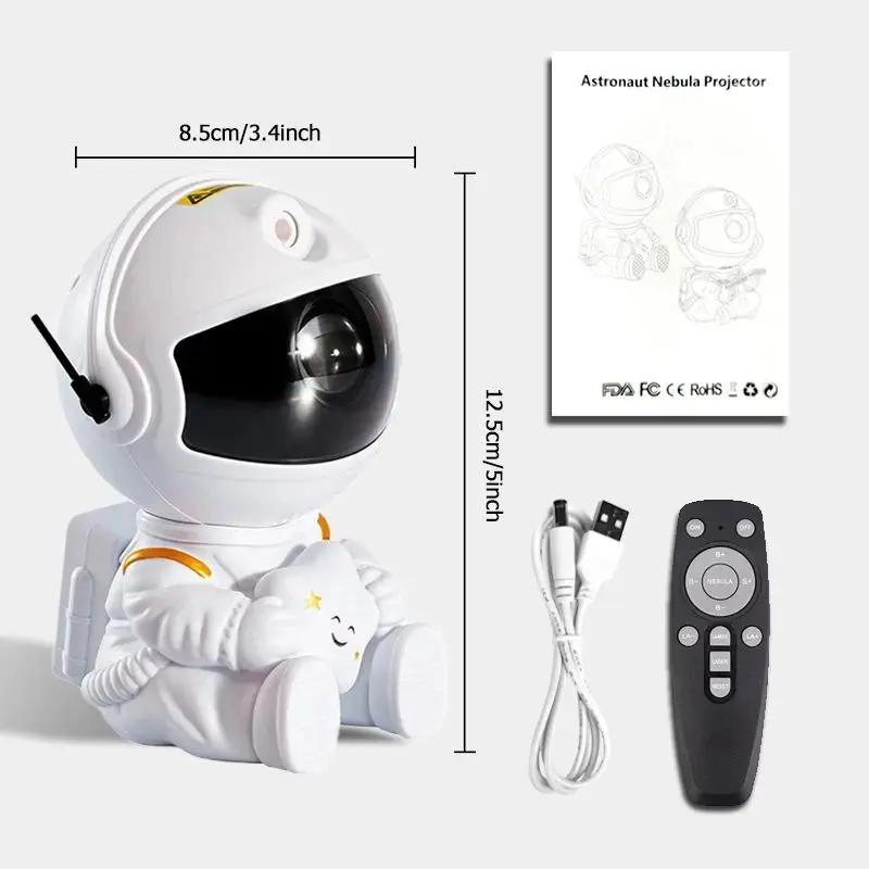 Astronaut Galaxy Projector, Star Projector Galaxy Light, Night Light for Kids, Nebula Ceiling LED Lamp, Room Decor, with Timer