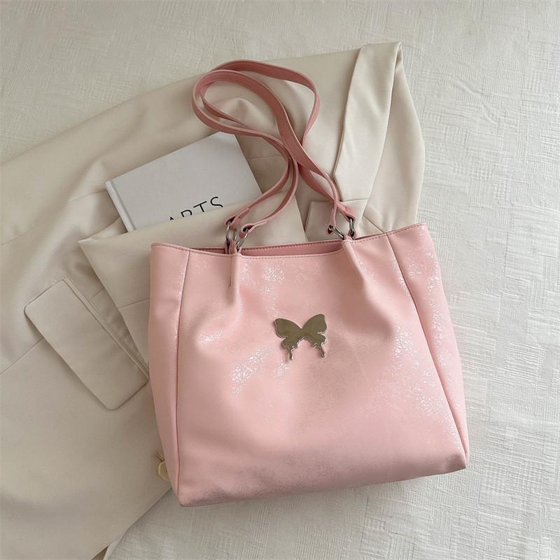 Модная вместительная сумка-тоут с бабочками для женщин, идеально подходит для повседневного использования, в нескольких цветовых вариантах