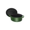 Staub Cocotte Oval Basil Green Large Hand Cast Enamel Pot IH Compatible Japanese La Cocotte Oval "Pico 29cm" [Authorized Product] 40509-363