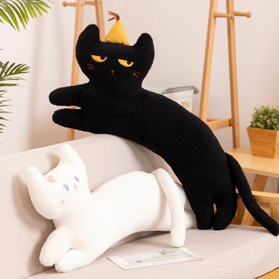 Длинная подушка Coco Cat, плюшевая игрушка, кукла-котенок, тряпичная кукла, белая спящая кошка, подарок