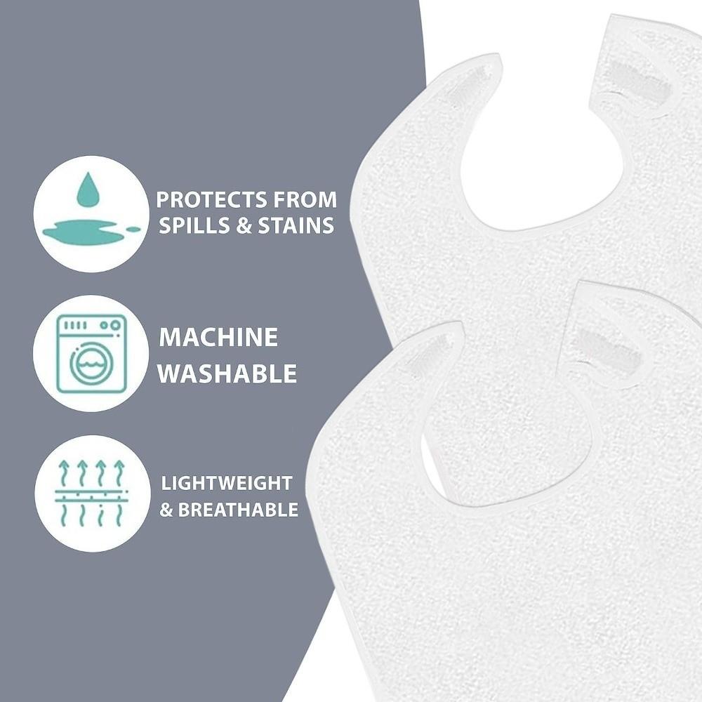 Lightweight Dining Clothing Protectors Soft Daily Care Apron Polyester Dining Cloth Elderly