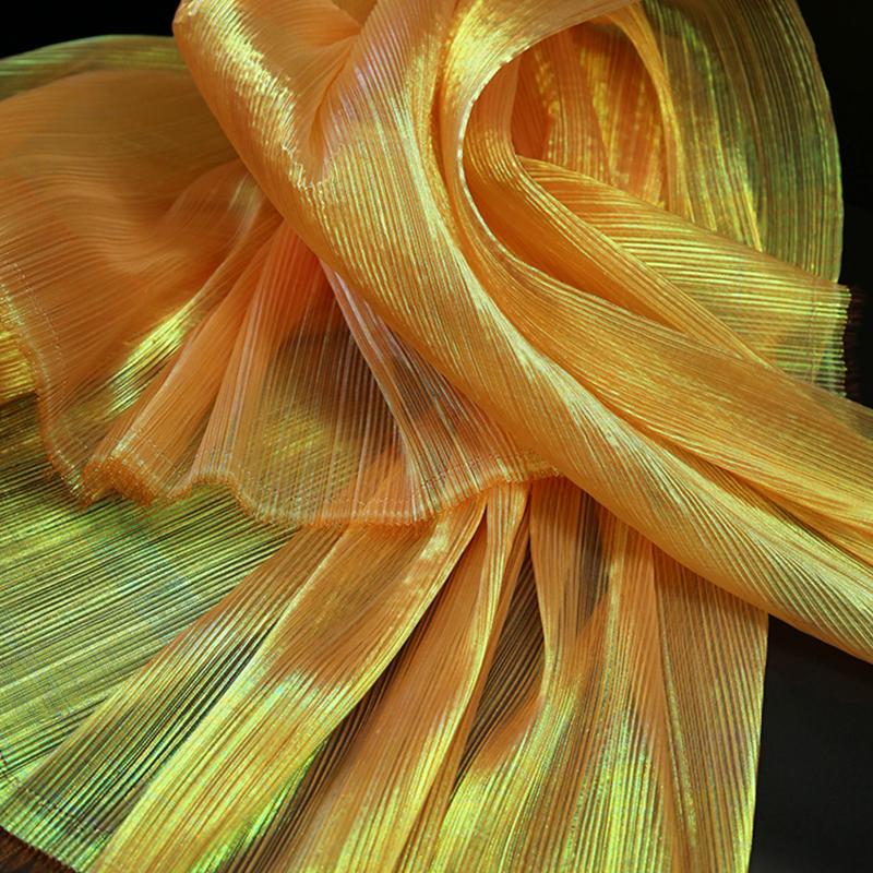 Organza Mermaid Pleated Fabric Ruffled Tull Wedding Photography Background Stage Decoration for Costume Party Dress Sewing Craft