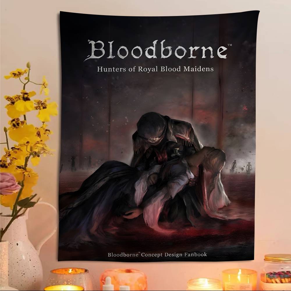 Темный Охотник BBloodborne Игра Аниме Гобелен Подвесной Таро Хиппи Настенные Ковры Комната Декор Дома