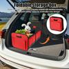 Trunk Organizer Foldable Storage Box Large Capacity Multiple Compartments Waterproof Collapsible Car Trunk Storage Case