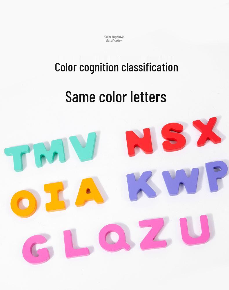 Монтессори Деревянные блоки для сопоставления букв алфавита: Развивающие игрушки-пазлы для детей в возрасте 2-6 лет.
