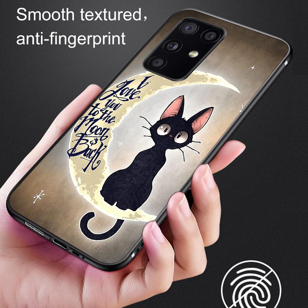 Милый кот для Samsung Galaxy S21 A51 S20 A50 A71 A70 A20 A40 S10 S9 S8 Plus Ultra S10e ПРИМЕЧАНИЕ 10 9 8 Plus, черный мягкий чехол для телефона из ТПУ