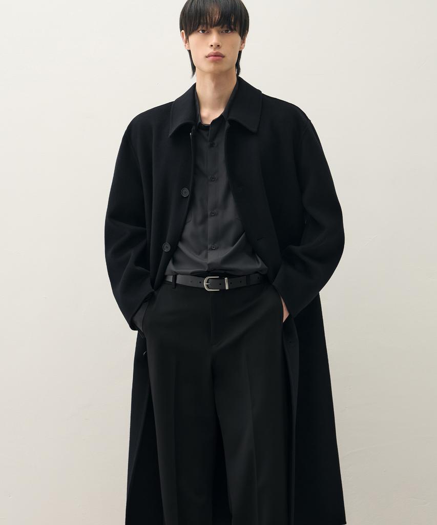 Draw Fit [Draw Fit X Noier] Handmade Cashmere Balmacaan Coat