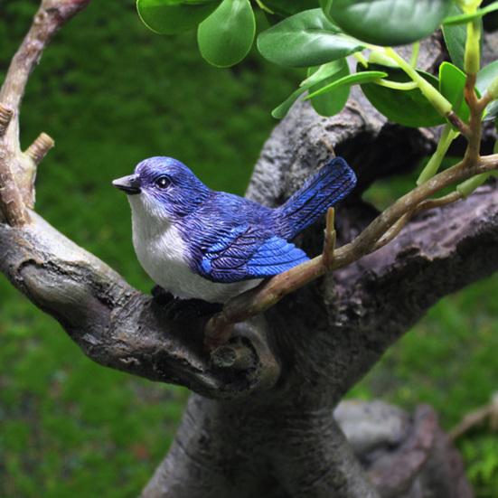 Деревянная скульптура Птичье гнездо Дизайн Настольное украшение Смола Столешница Автомобильная декоративная статуя для сада