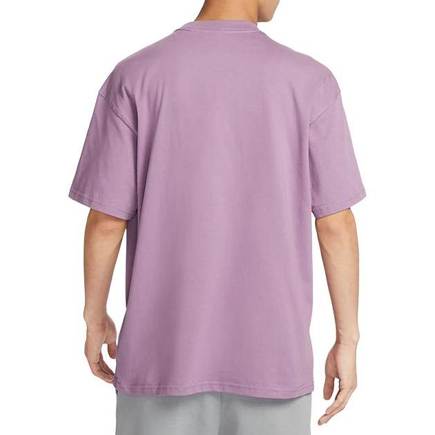 Nike T Shirts Men's Purple Crew Neck Moderate Straight Fit FD1301-591