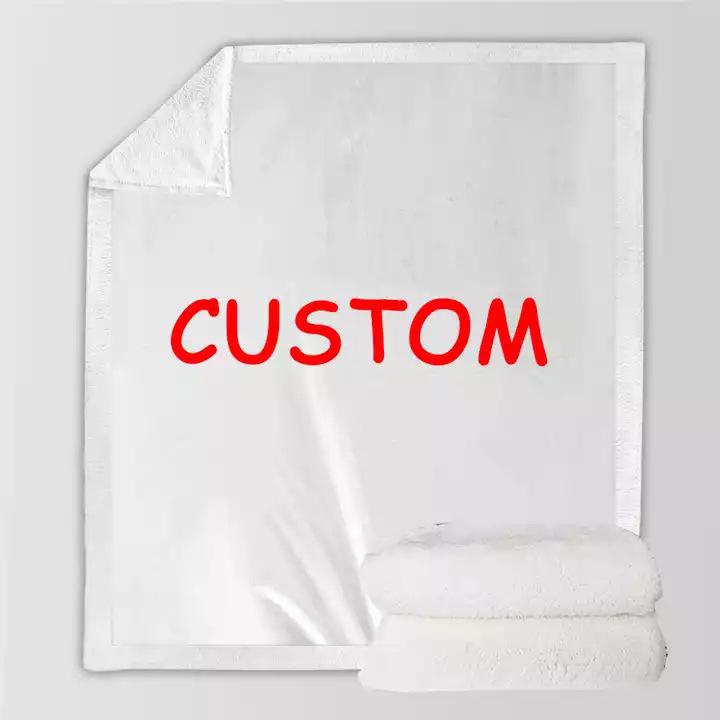 Customized Coral Fleece Flannel Blanket - Digital Print, Perfect for Office or Air Conditioning Use