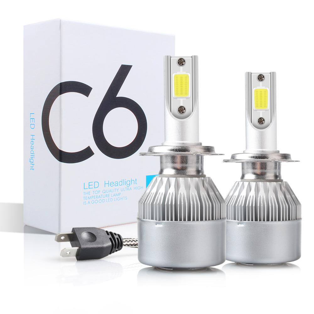 2x H7 LED H11 H4 Hi/Lo H1 H3 H8 HB1 HB3 HB4 HB5 HIR2 H13 H27 9005 9006 Лампы для автомобильных фар 3000K 6000K 8000K COB C6 автомобильные фары