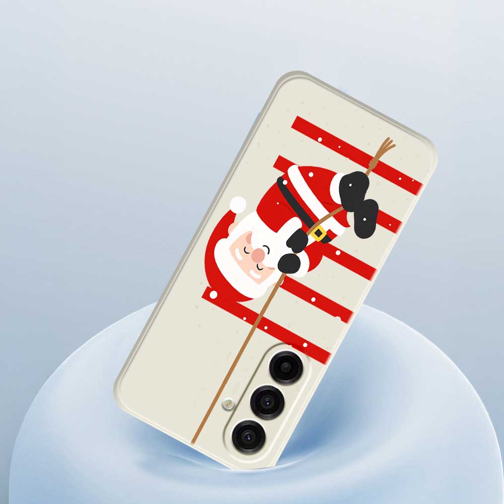 For Samsung Galaxy A17 5G Case Santa Claus Pattern Printing Straight Edge TPU Phone Back Cover