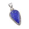 Natural Lapis Lazuli Gemstone Handmade 925 Sterling Silver Pendant 1.50" T7H75