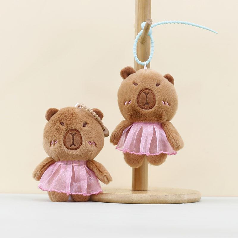 Adorable Capybara Animal Plush Doll With Soft Pp Cotton Filling For Bags And Keys