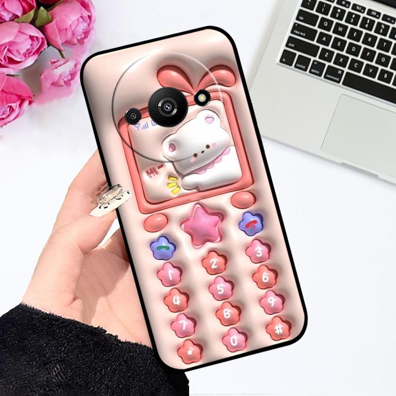Мягкий чехол для Redmi A3 A3x 4G Силиконовый TPU Чехол для телефона для Xiaomi Redmi A3 Pro Модный Роскошный Печать Coque Fundas Защитный