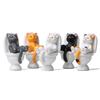 Funny Cat Figurine Spiritual Consolation PVC Vivid Appearance Toilet Series Cat Statue Party Supplies
