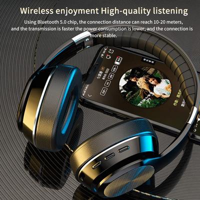 Беспроводные наушники 8D Hi-Fi, стереогарнитура, мягкие кожаные наушники, встроенный микрофон для ПК/сотовых телефонов/ТВ