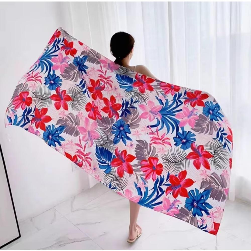 Соленое озеро Чака Туризм на Северо-Западе Этнический стиль Шарф Шелковый шарф Женский Летний Приморский Пляжный Платок Солнцезащитный Тонкий