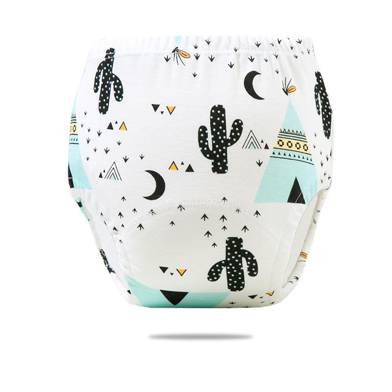 6 Layer Waterproof Reusable Cotton Baby Training Pants Infant Shorts Underwear Cloth Baby Diaper Nappies Panties Nappy Changing