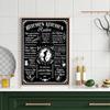 Magic Cooking Letter Picture Canvas Print Witch Cat Plant Wall Art Black White Poster for Kitchen Dining Room Home Decor Cuadros