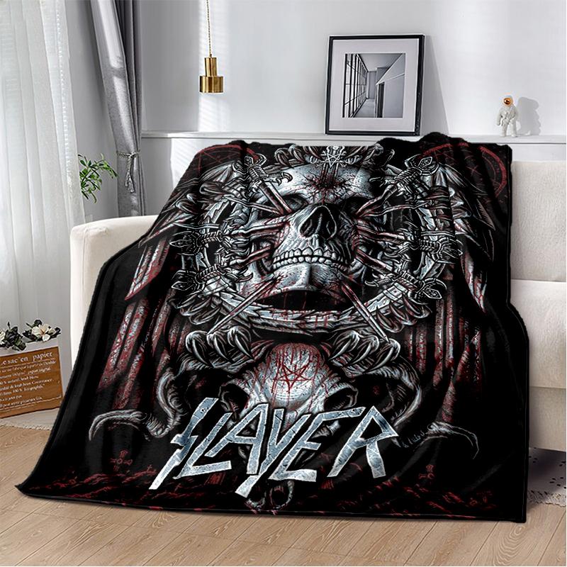 Новый стиль 2025 года Плед с логотипом хэви-метал группы Slayer, Мягкий плед для дома, спальни, кровати, дивана, Покрывало для путешествий, Подарок ребенку