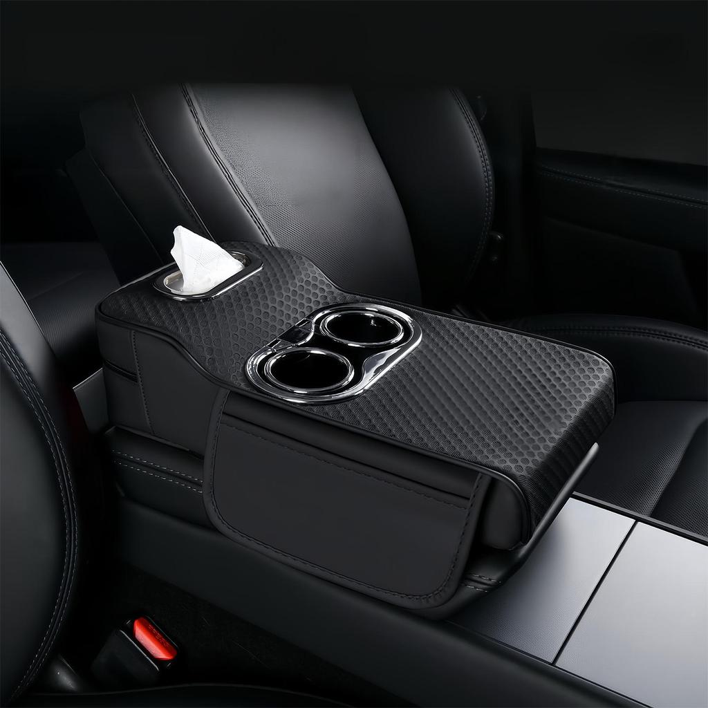 Car Armrest Storage Box Ergonomic Long-Lasting Organization Car Console Organizer For Family Adults Men Women Automotive Vehicle