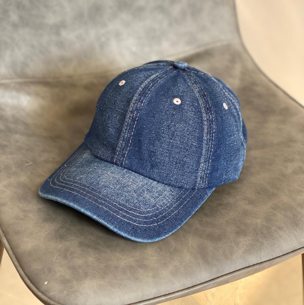 Джинсовая кепка Сезонная легкая кепка Повседневная бейсболка Женская универсальная закругленная шляпа от солнца Мужская модная большая окружность головы