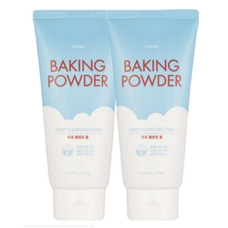 ETUDE House Baking Powder Pore Cleansing Foam Duo – Deep Pore Cleanser (300g × 2)