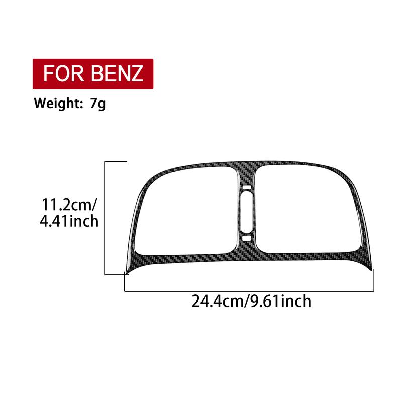 For Mercedes-Benz CLK C208 A208 1997-2003 Carbon Fiber Central Air Conditioning Vent Outlet Panel Cover Car Accessories Sticker