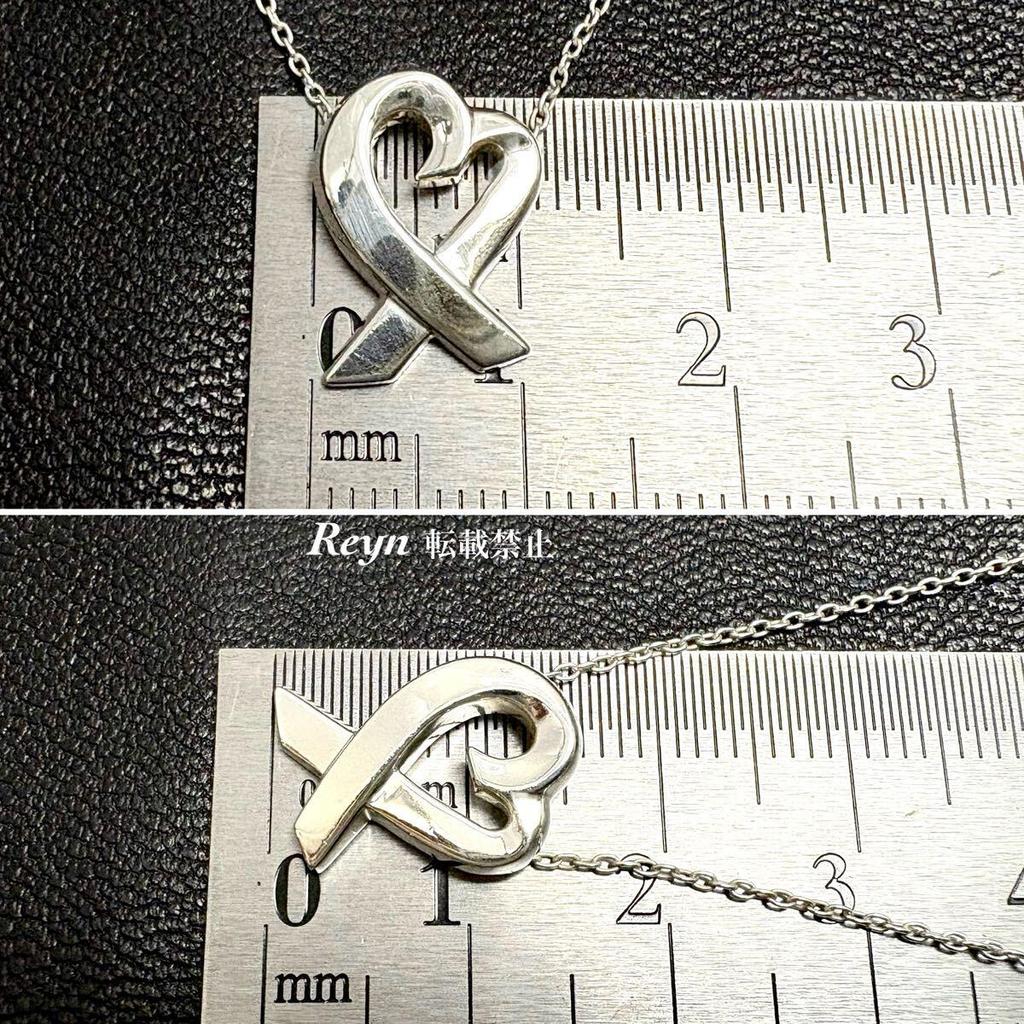 Б/у [Новый полированный] Tiffany & Co. Серебряное колье Tiffany 925 Paloma Picasso 'Любящее сердце'