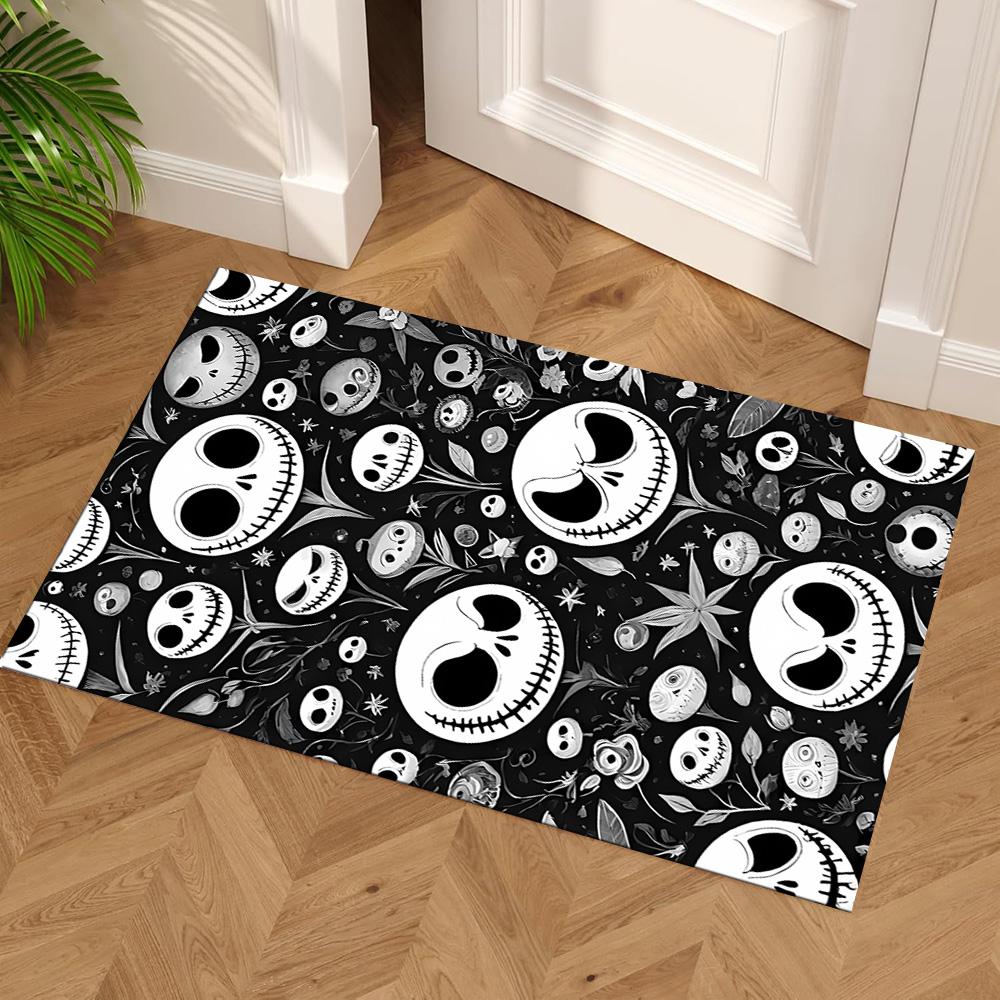 Jack Skellington Floor Mat Perfect for Decorate room Hallway Kitchen Entryway Antislip Carpet Decorate Offices Perfect Gift for Friends & Family