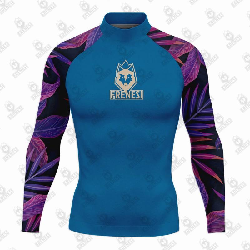FRENESI Mens UPF 50 Long Sleeve Rash Guard Surfing Swimming Diving UV Protection Quick Dry Sports Top