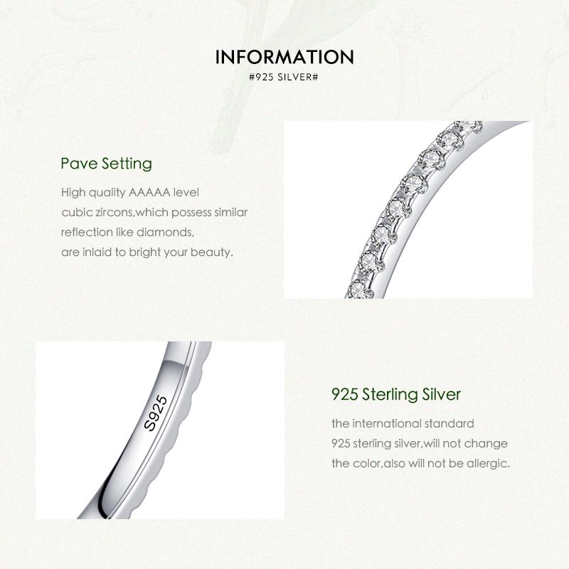 MODIAN Серебро, черный цирконий, штабелируемые кольца, модные кольца из стерлингового серебра 925 пробы с кристаллами для женщин, вечерние ювелирные украшения