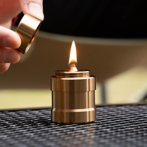 Captain Stag UK-518 Camping Emergency Lantern Light, CS Oil Lamp, Short, with Replacement Wick and Gasket