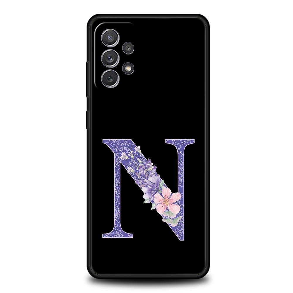 Чехол для телефона с фиолетовым цветком для Samsung Galaxy A17 A07 A55 A35 A25 A15 A05 A33 5G A31 A23 A21s A13 A41 A73 A53 A51 A71