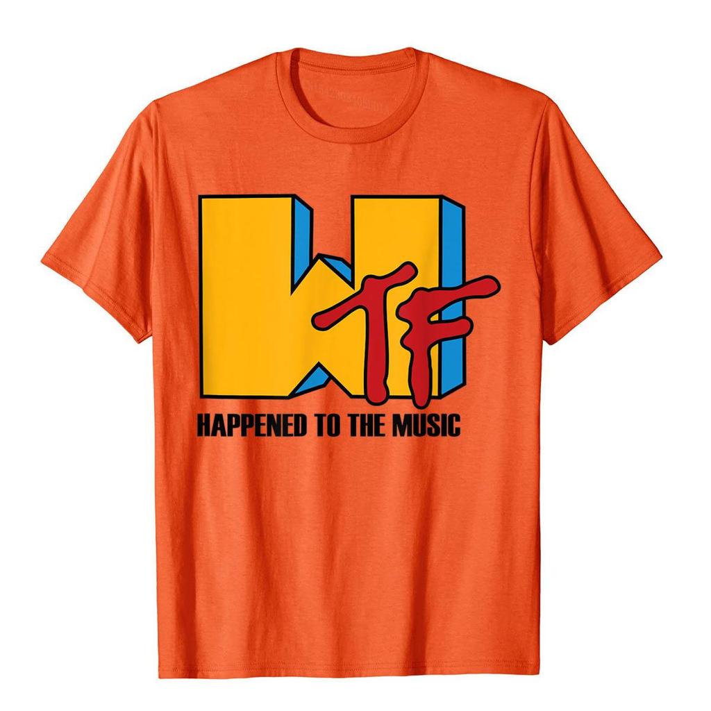 Wtf Happened To Music Funny Retro 80s Tshirt Popular Unisex T Shirts Funny Tops Shirts Cotton Gothic