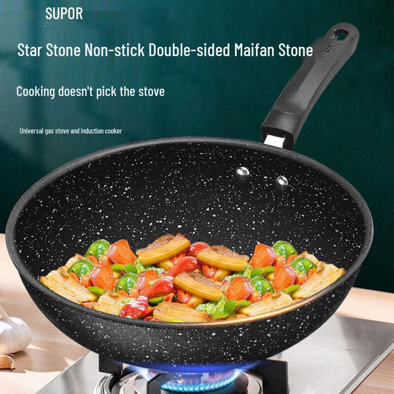 Супор Вок с крышкой 30 см Cool Stone с антипригарным покрытием