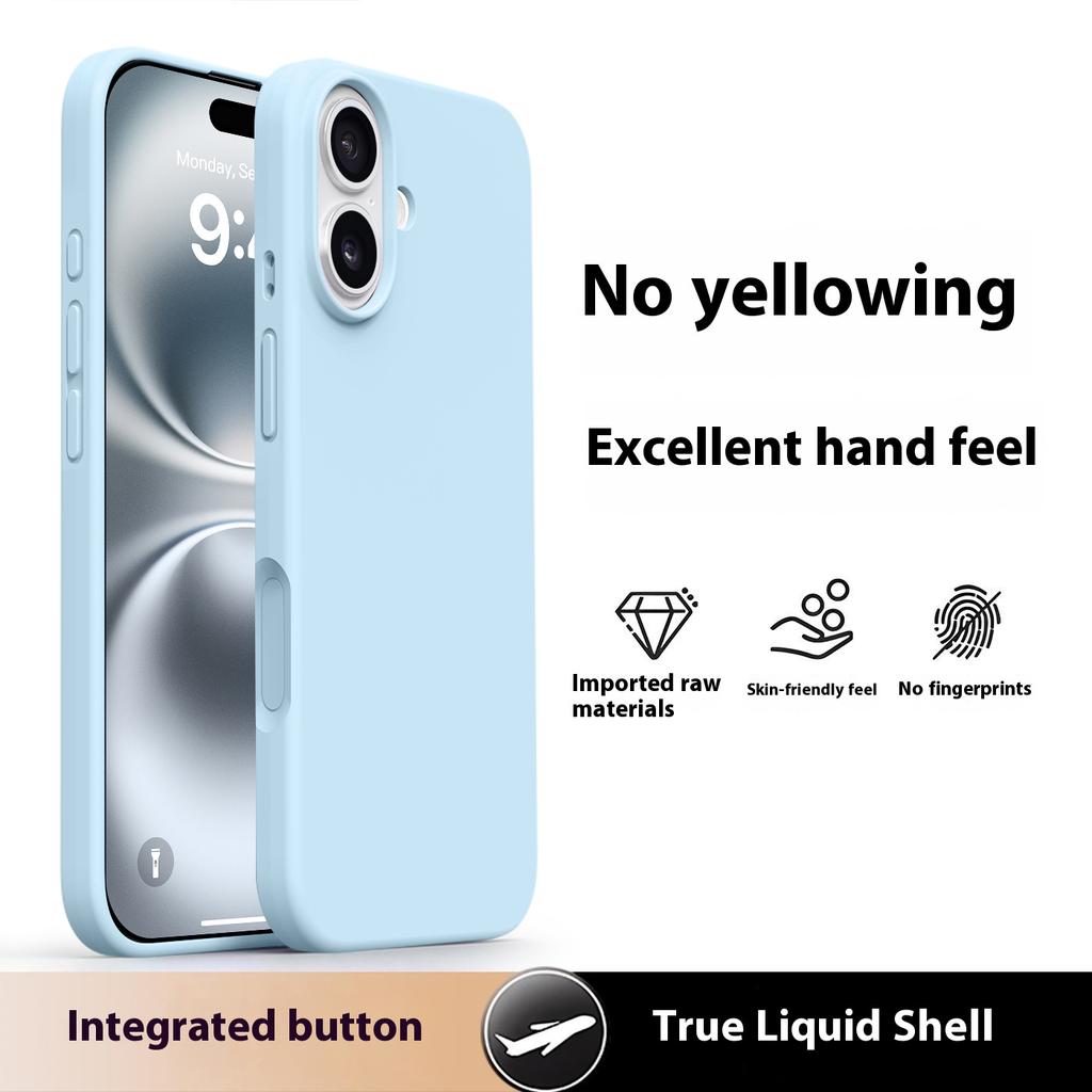 Чехол для iPhone 17 с мягкой подкладкой из микрофибры, жидкий силикон+ПК, чехол для телефона