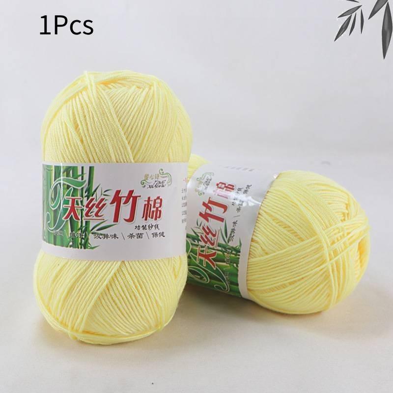 Organic Bamboo Charcoal Milk Cotton Yarn For Baby Crochet And Diy Knitting