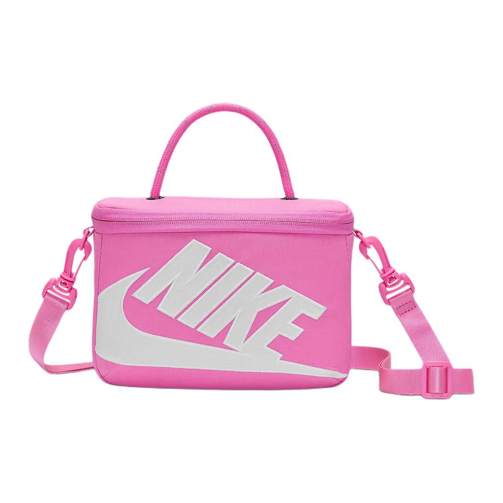 Nike Letter Print Detachable Shoulder Strap Fabric Tote Bag Women bags Playful-Pink White FN3059-675